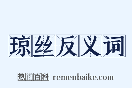 琼丝反义词是什么意思的图片